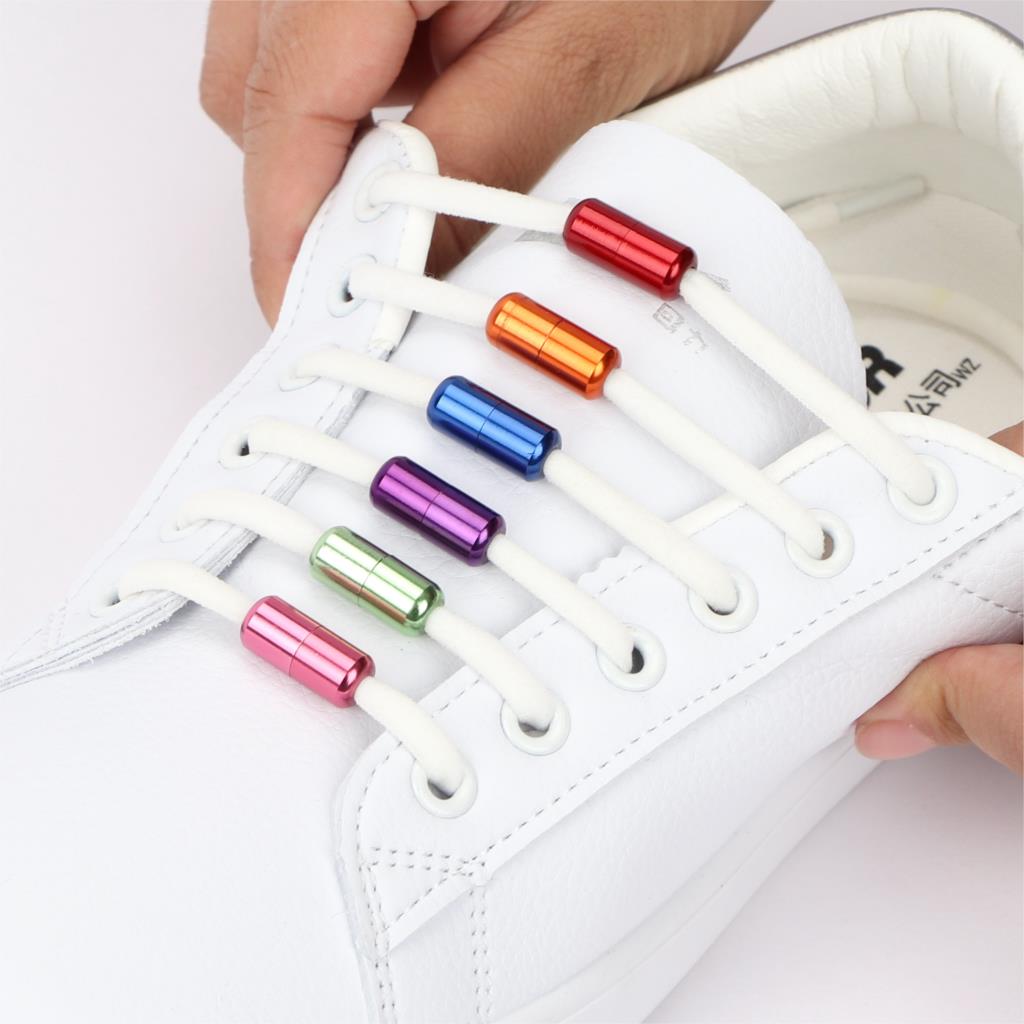15Color Aluminum capsules Lock Buckle For men and women kids Sneaker Lace Lock buckle Kits Shoelace Lock Accessories Buckle
