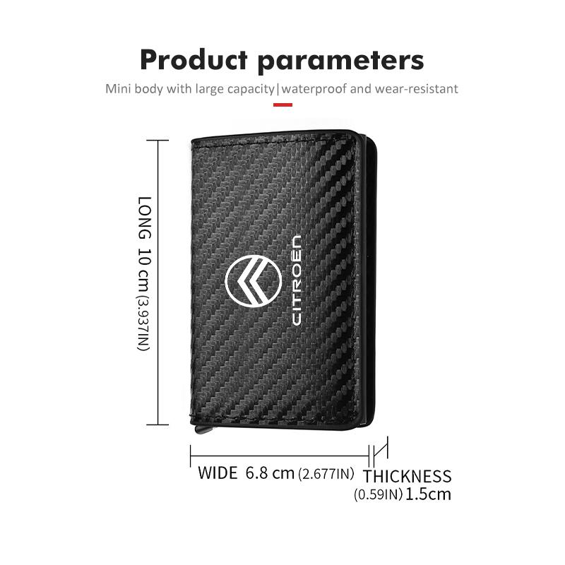 Kohlefaser Auto Kennzeichenhalter Multi-Kartenfach Schlüsseltasche Für Citroen C5 C1 C2 C6 C4L DS3 DS4 DS5 C-Elysee Grand Berlingo
