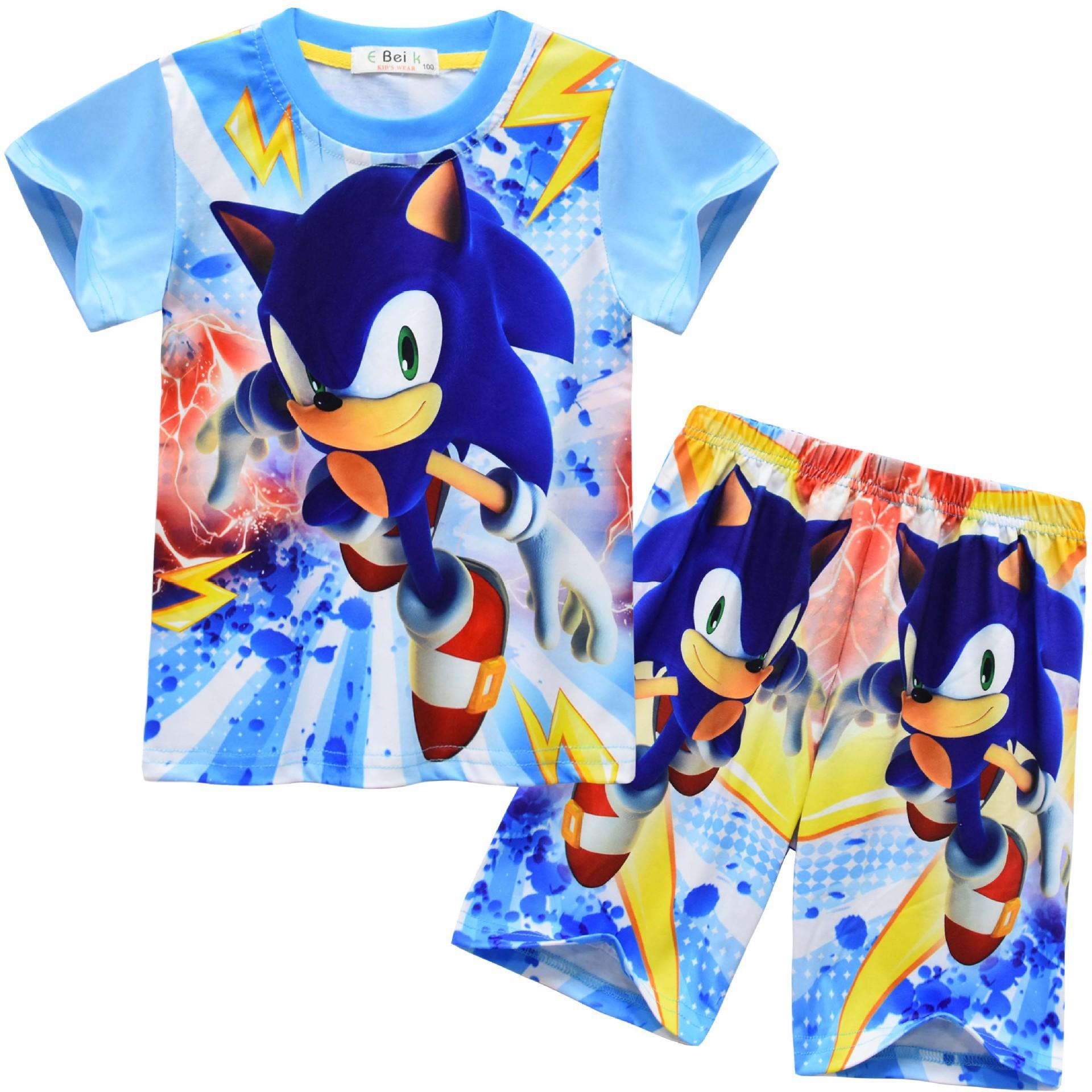 Cartoon, Cartoon Digital Printing, Children S Short-Sleeved Loungewear Set 91143 100