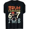 Boys And Girls Birthday Shirt 67 Year Old Celebration Tee Cute Dabbing Design Funny Graphic Print Short Sleeve Crew Neck Top