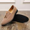Fashion New Slip On Tassels Loafers New Men's Suede Patent Leather Shoes Designer Formal Wedding Dress Homecoming Footwear