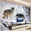3D Wallpaper Modern Simple Animal Wolf Snow Landscape Photo Mural Living Room TV Sofa Backdrop Wall Murals