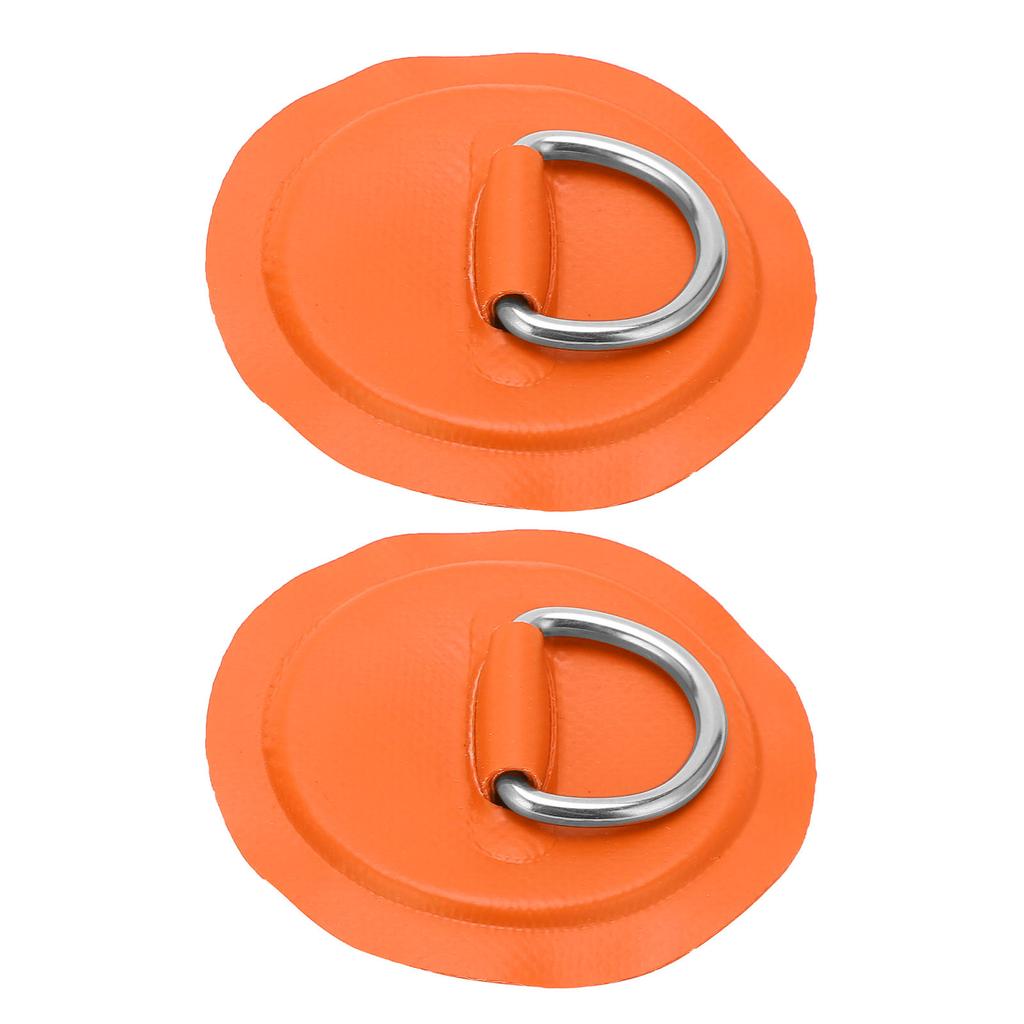 D Ring Pad Patch PVC Inflatable Boat Raft Dinghy Canoe Surfboard Kayak Tie Down FittingOrange