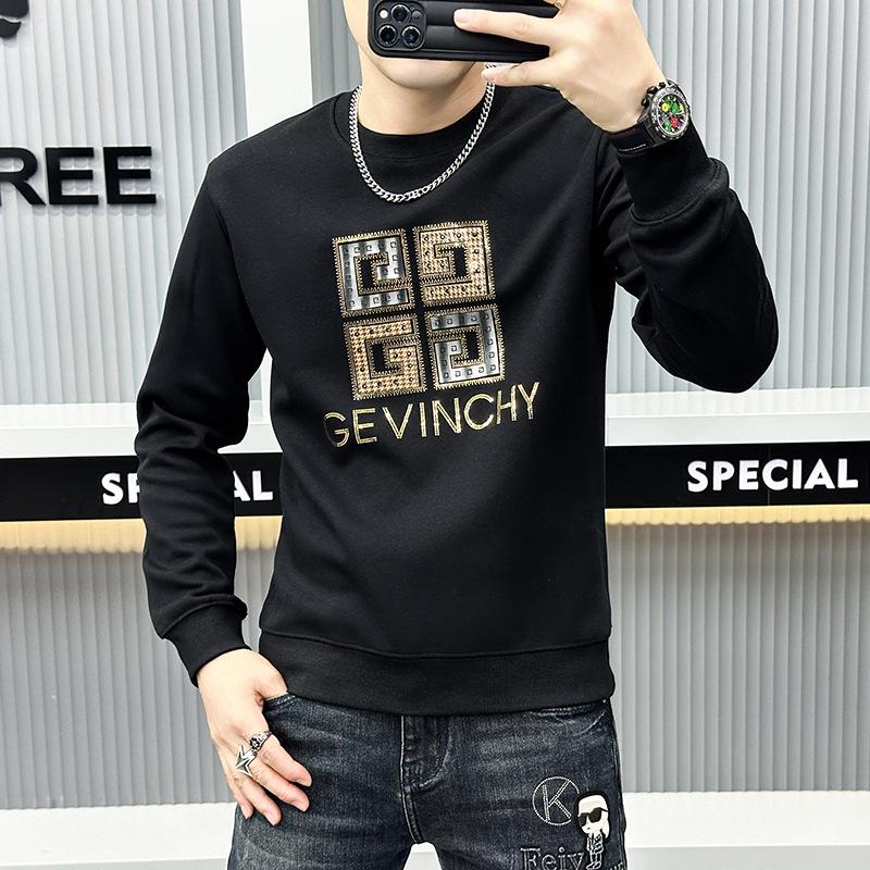 

Men s High-End Trendy Crew Neck Sweatshirt - Autumn/Winter European Streetwear S