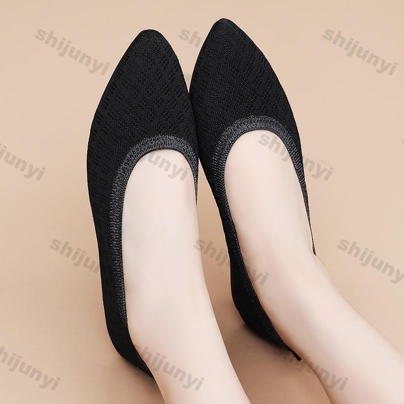 Fashion 2025 Summer New Women's Fly Weave Shoes Pointed Breathable Casual Shoes Lightweight Fashion Comfortable Slip On Women's Flats