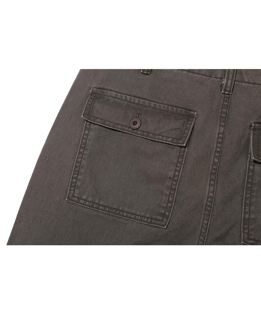 BASEMOMENT Washed Fatigue Work Pants Ash Brown