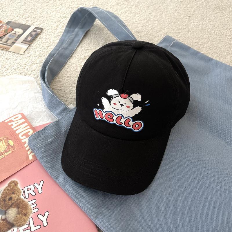 Fashion Hat, spring/summer sunshade hat, Korean style cute puppy baseball hat, face-enhancing soft top baseball cap, sun hat