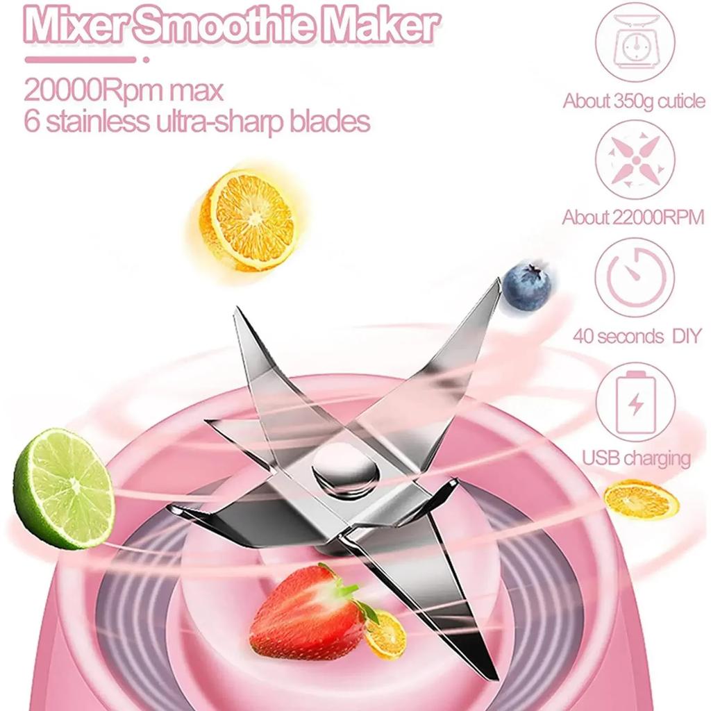 Newly Design Fresh Fruits Mixer Smoothie Bottle Mini Fast Juice Juicer Portable Blender