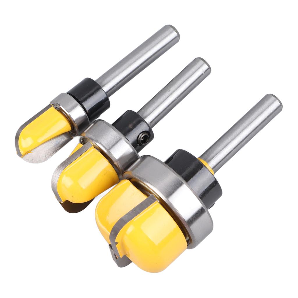 3 BUC Freză Bit Router Coadă 1/4 Inch Fund Rotund Prelucrare Lemn Freză Set Bit Router