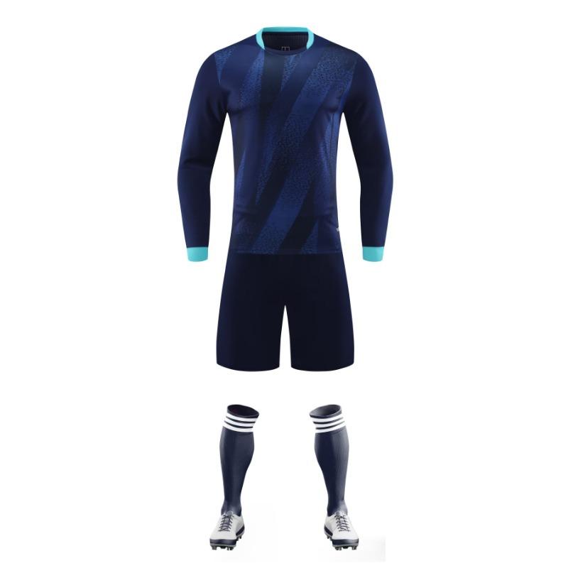 Football Suit Mens Training Suit Suit Personalized Autumn and Winter Adult Childrens Long-sleeved Sports Match Jersey