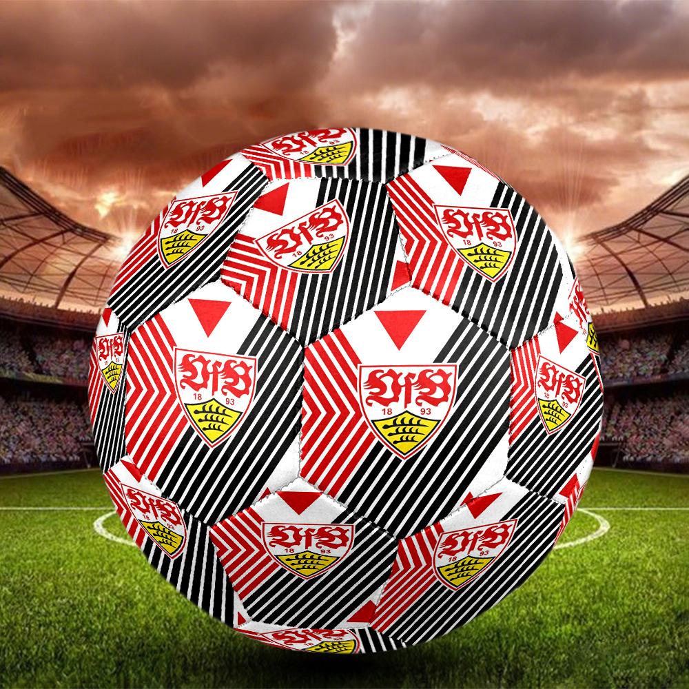 Stuttgart Football Club Indoor Soccer Ball Size 5 Colorful All Ages Machine Stitched PVC Competition Ready Durable High-Bounce