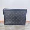 [Pre-Owned] Louis Vuitton Pochette Voyage MM 'Black Monogram Eclipse Canvas' - Very Good #1DX6VJ6