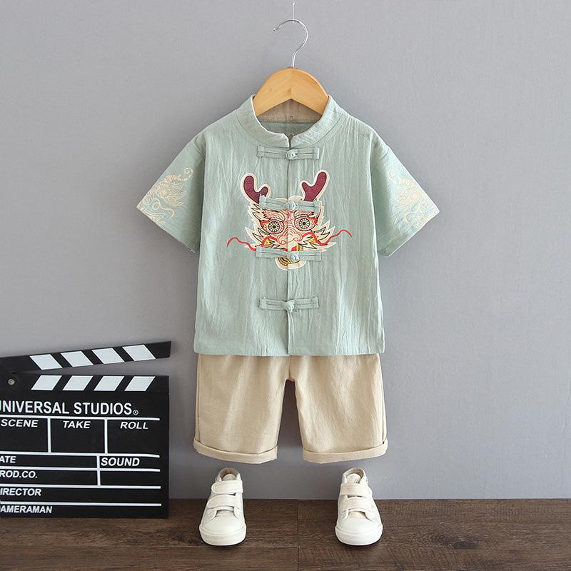 

Boys Tang Suit Set 2025: Trendy Summer Fashion for Kids 110 cm