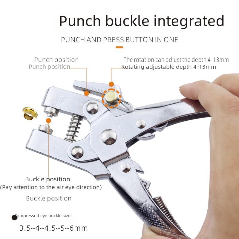 Heavy-Duty Manual Eyelet Punching Tool for DIY Projects.