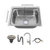 Stainless Steel Sink Resistant Single Bowl Easy To Clean for Homeowners, Renovators, Kitchen,