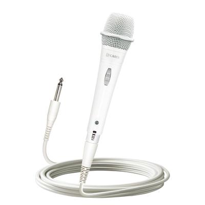 CAROL E dur-916S White Microphone, XLR Microphone, Dynamic Microphone, Unidirectional Microphone with XLR Cable, Low Noise Recording, Singing, Live