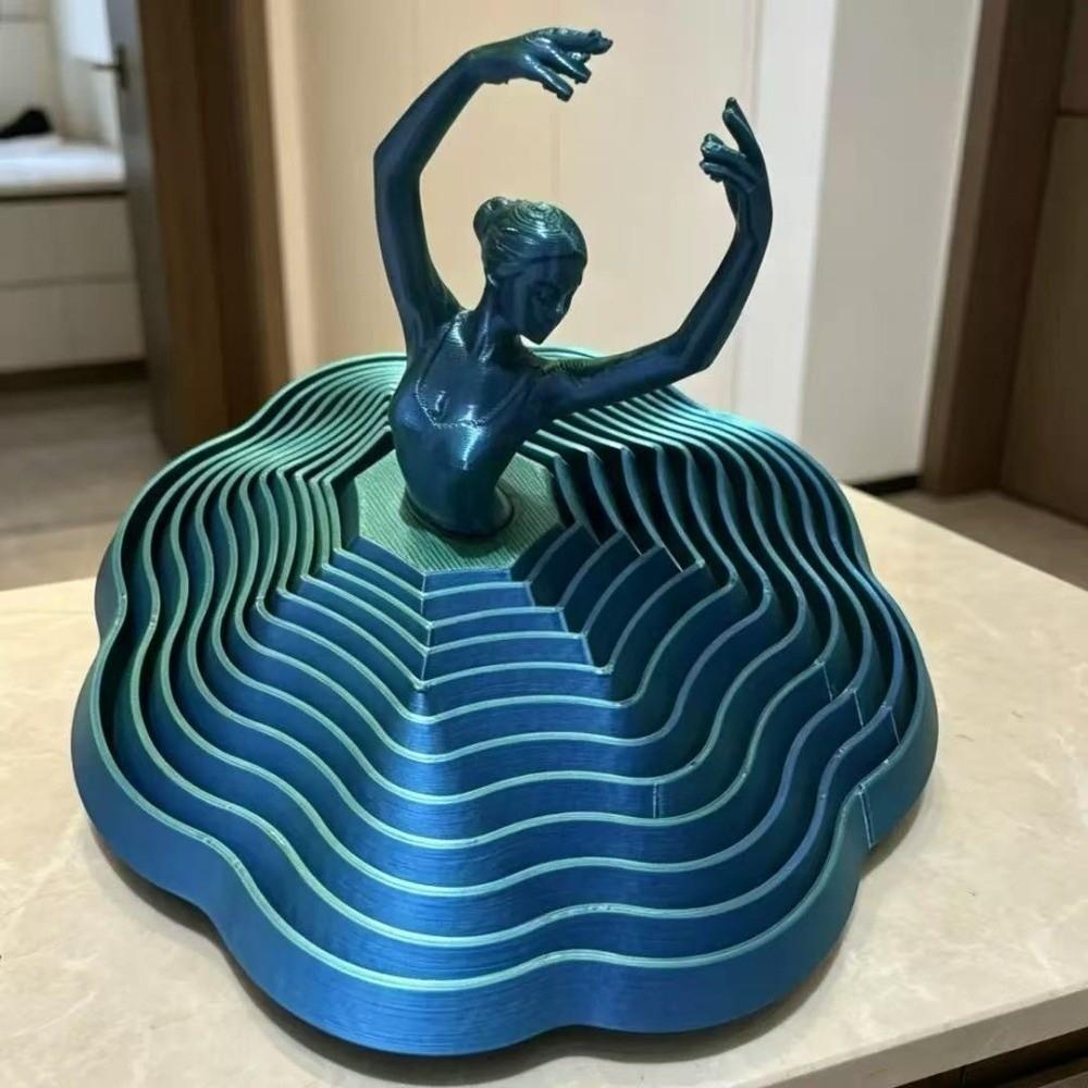PLA Plastic 3D Printing Ballet Dancers Models Twirling Decompression Toys Women Gift