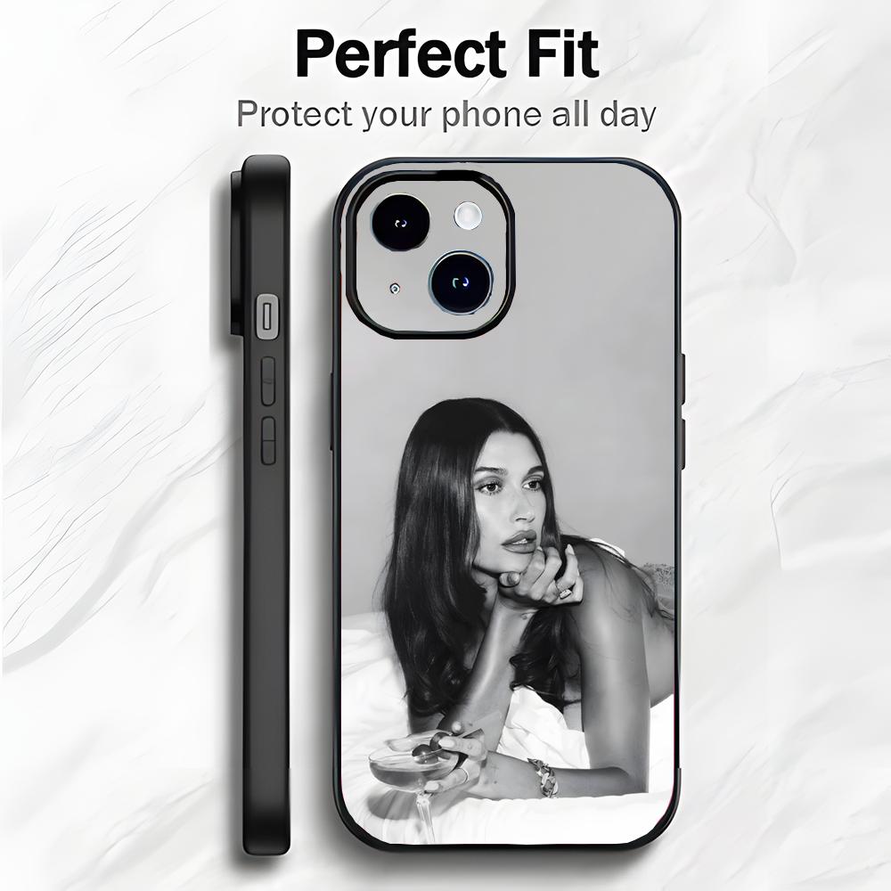 Fashion Beautiful Star H-Hailey Bieber Phone Case Phone Case Soft Packaging Lightweight For iPhone17 16 15 14 13ProMax