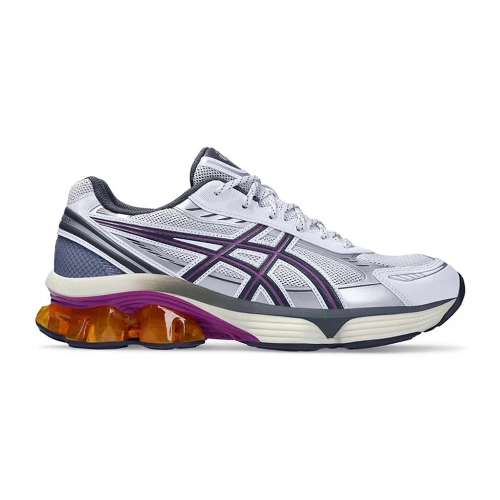 Asics Gel Kinetic Fluent Trüffelgrau Lila Unisex Sneaker Weiß 1203A591-100