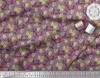 Soimoi Japan Crepe Satin Fabric Swirl,Leaves & Rose Floral Printed Fabric 1 Metre 42 Inch