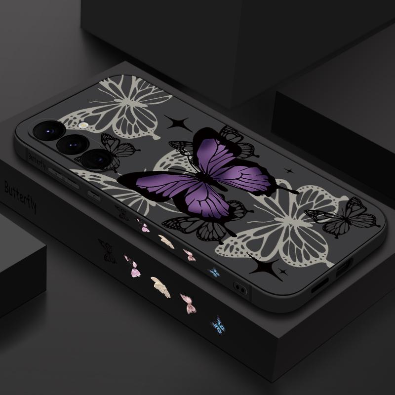 Colorful Butterfly Print Case For Samsung Galaxy S26 S25 Ultra S24 S23 S22 Plus S21 FE A15 A16 A17 A35 A36 A54 A55 A56 5G Soft Cover