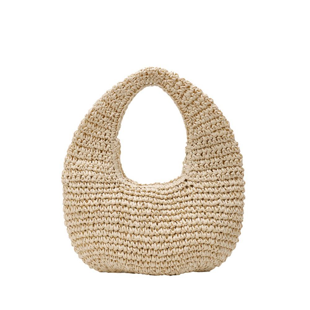 

Сумка-тоут ручной работы, плетеная, большой вместимости, летняя пляжная сумка, плетеная сумка из сладкой травы, пляж бежевый