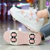 29 40 Boys Rotating Button Four Wheel Skate Roller Shoes Roller Skating Removable Student Skating Shoes Kid Shoes with Wheels Adjustable