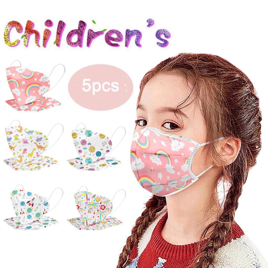 Children'S Printed High-Density Mask  Wind And Mist Pollution  Fi