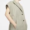 Nike Solid Color Buttonless Sleeveless Windbreaker Women Outerwear Stone DH2957-230