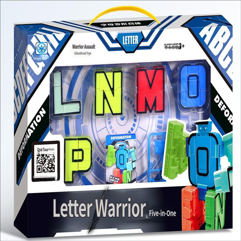 Upgraded Digital Transfiguration Warrior Toy Assembled Combination Robot Children Car Boys Girls Toy