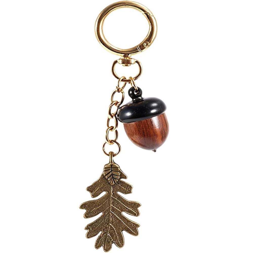 Antique Acorn Keychain Lightweight Metal Keychain Cute Hanging Piece Pendant Charm Car Keychain