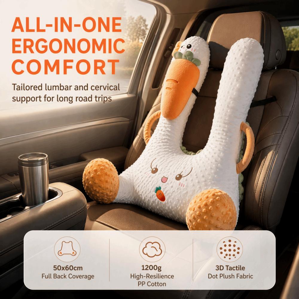 Foam Plush Car Neck Headrest Neck Protection Sleeping Pillow Cute Car Pillow Car Rear