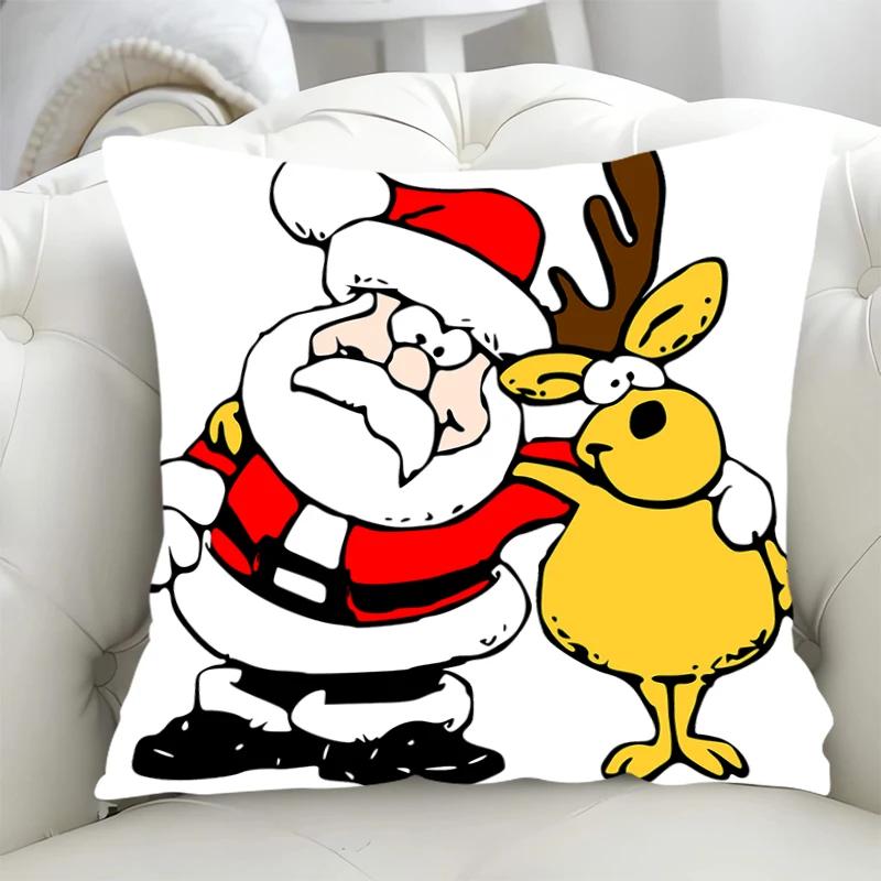 

Santa Claus Cartoon Pillowcase Decorative Pillows for Sofa Pillowcases 40x40 Pillow Hugs Chair Cushion Cover 45x45cm Fall Decor 12x12Inch