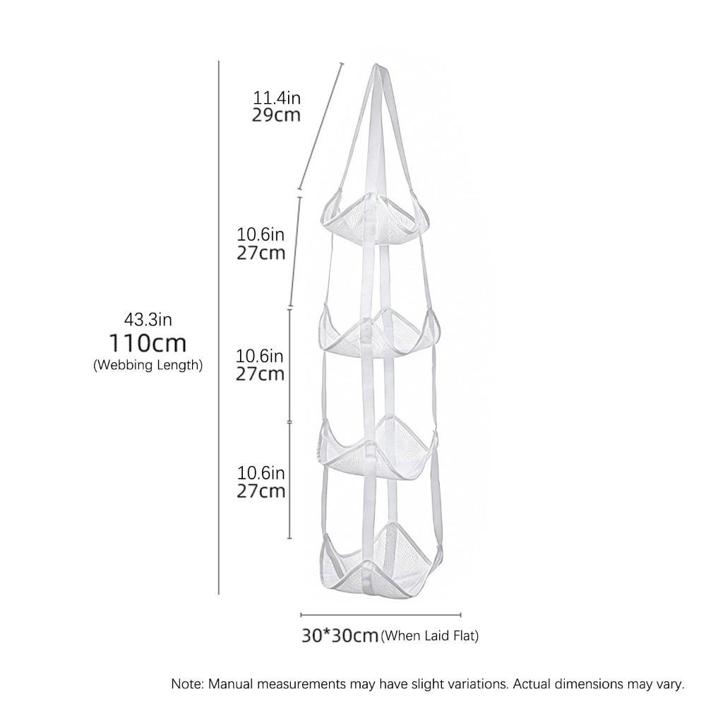 Mesh Ball Storage Bag Wall Mounted Multiple Pockets Wall Mounted Organizer Space Save Hanging Design Hanging Storage Bag