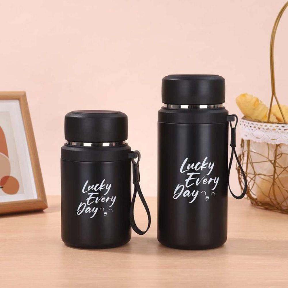 800/1000ml Vacuum Insulated Bottle Built-In Tea Infuser Stainless Steel Flask Outdoor Use