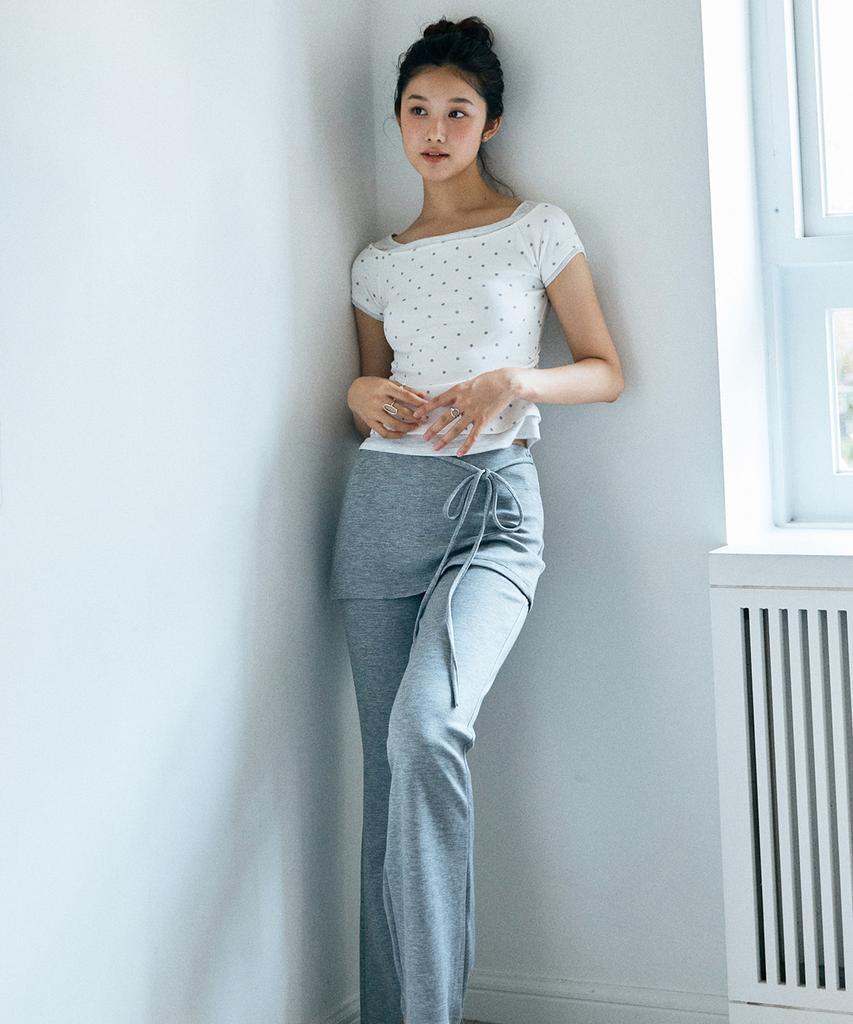 MIXXO Boat Neck Layered T-Shirt Re Lwg40Ms_Miwhwg71Qa