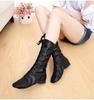 Zapatos de Jazz Suela Blanda PU para Niños y Adultos - Zapatos de Ballet de Cuero Negros para Niñas