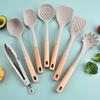 Utuo 15-teiliges Silikon-Küchenutensilien-Set mit Holzgriffen