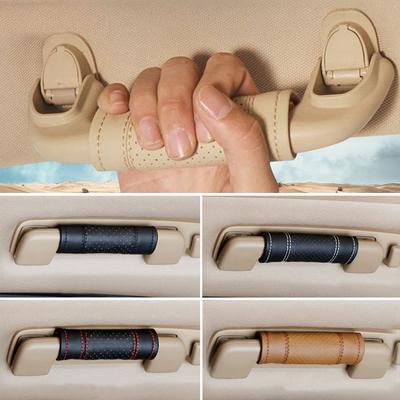 1pcs Car Interior Handle Protector Covers Inner Door Armrest Panel Pull Trim Beige Black Auto Left Right Door Roof Covers Plush