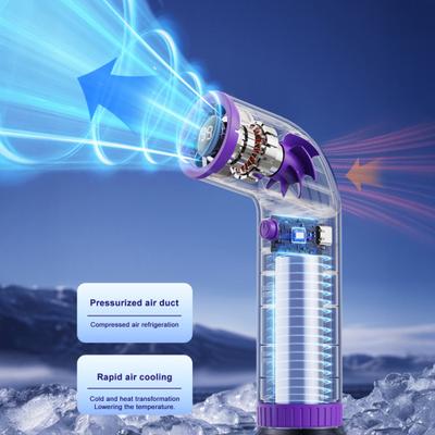 Portable Handheld Fan with Brushless Motor Digital Display Strong Airflow High Speed Rechargeable Personal Small Travel Fan