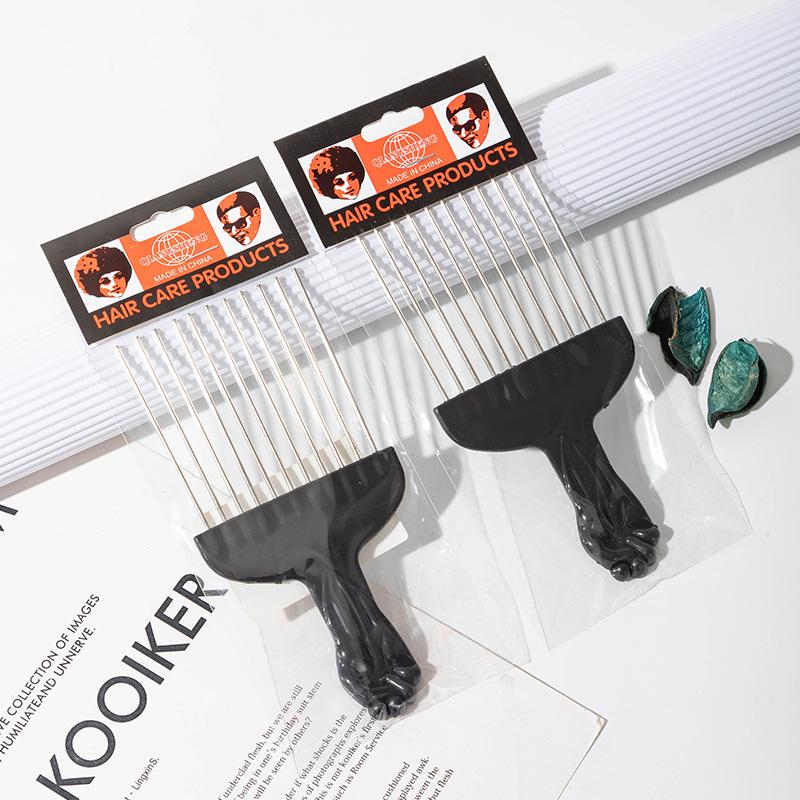 Cross Fist Steel Needles Comb: Men's Pompadour & Texture Styling Hairdressing Tool