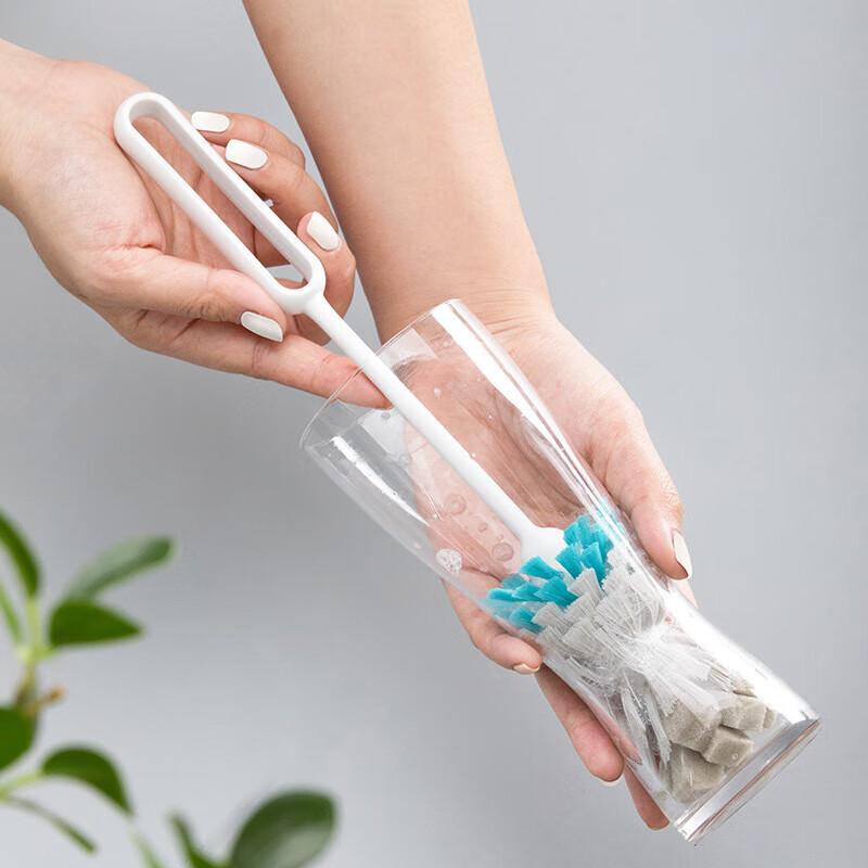 Chahua Jiejing Non-Scratch Replaceable Head Long Handle Pot Brush (2-pack)