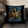 Itallan Brainrot Animal Cushion Cover Natural Linen Organic Fabric Double-Sided Printing Sofa Home Decor Gift Pillow Case