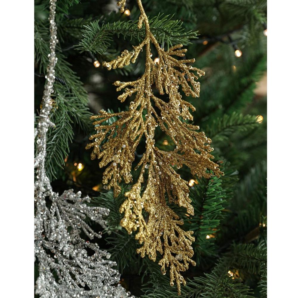 New Year Christmas Leaf Pendants Creative Christmas Decorations New Xmas Tree Ornaments