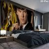 Sherlock Holmes Wall Tapestry, Aesthetic Printed Fabric Blanket, Suitable for Bedroom, Living Room, and Home Decor.