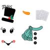 Removable Seasonal Wall Stickers Christmas Snowman Stickers, DIY Decorative Emoticon for Holiday Party Supplies, Festive Surface Decorations