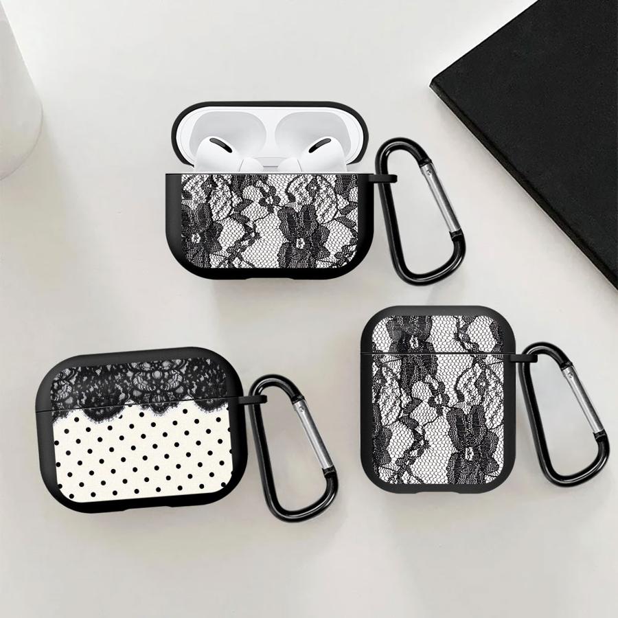Lace Flowers Earphone Cases Cover Case For Airpods 3 4 2 Pro3 Pro2 Pro 1