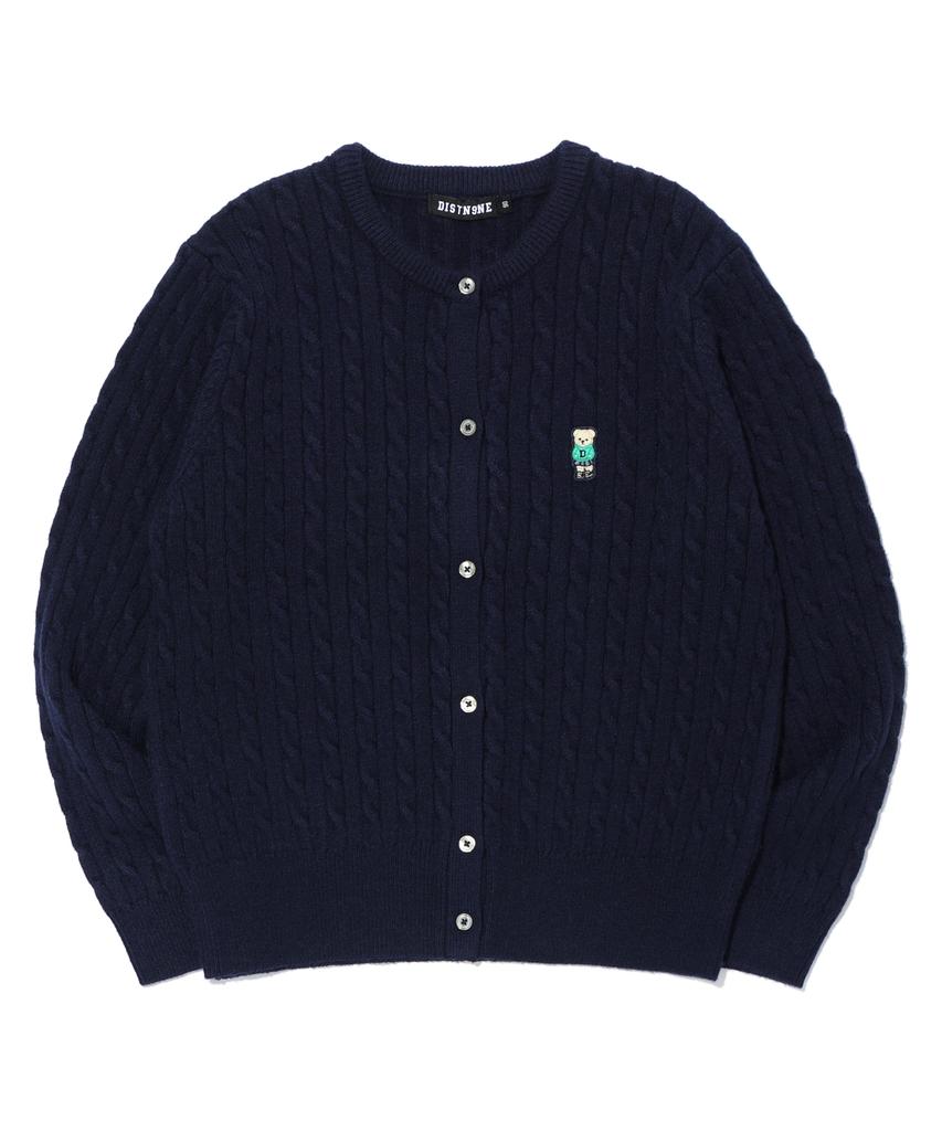 Distn9Ne Retro Bear Cardigan Navy (Lp5Sf505-066)