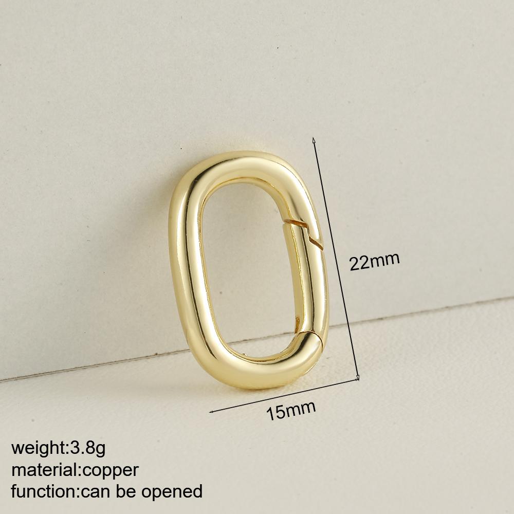 Can Be Opened Spring Clasp Chrms For Jewelry Making Supplies Gold Color Round Oval Buckle Diy Bracelet Necklace Accessories