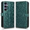 Wallet Case for Galaxy S26 - Leather/PU, Green, With Lanyard